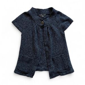 Vintage Forever 21 navy blue short sleeve knit cardigan size S